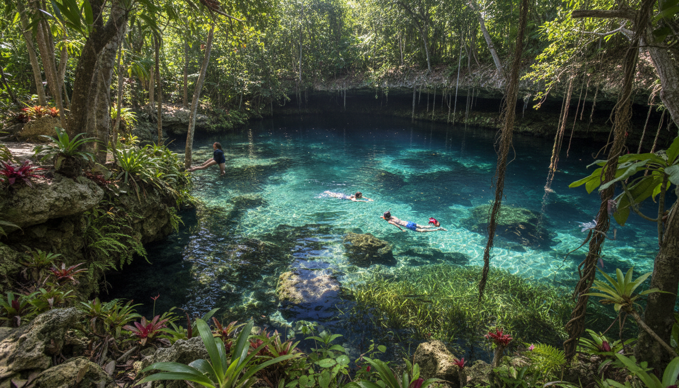 découvrez les cenotes azul, un joyau naturel aux eaux cristallines, idéal pour les aventuriers et amoureux de la nature en quête d'exploration unique.